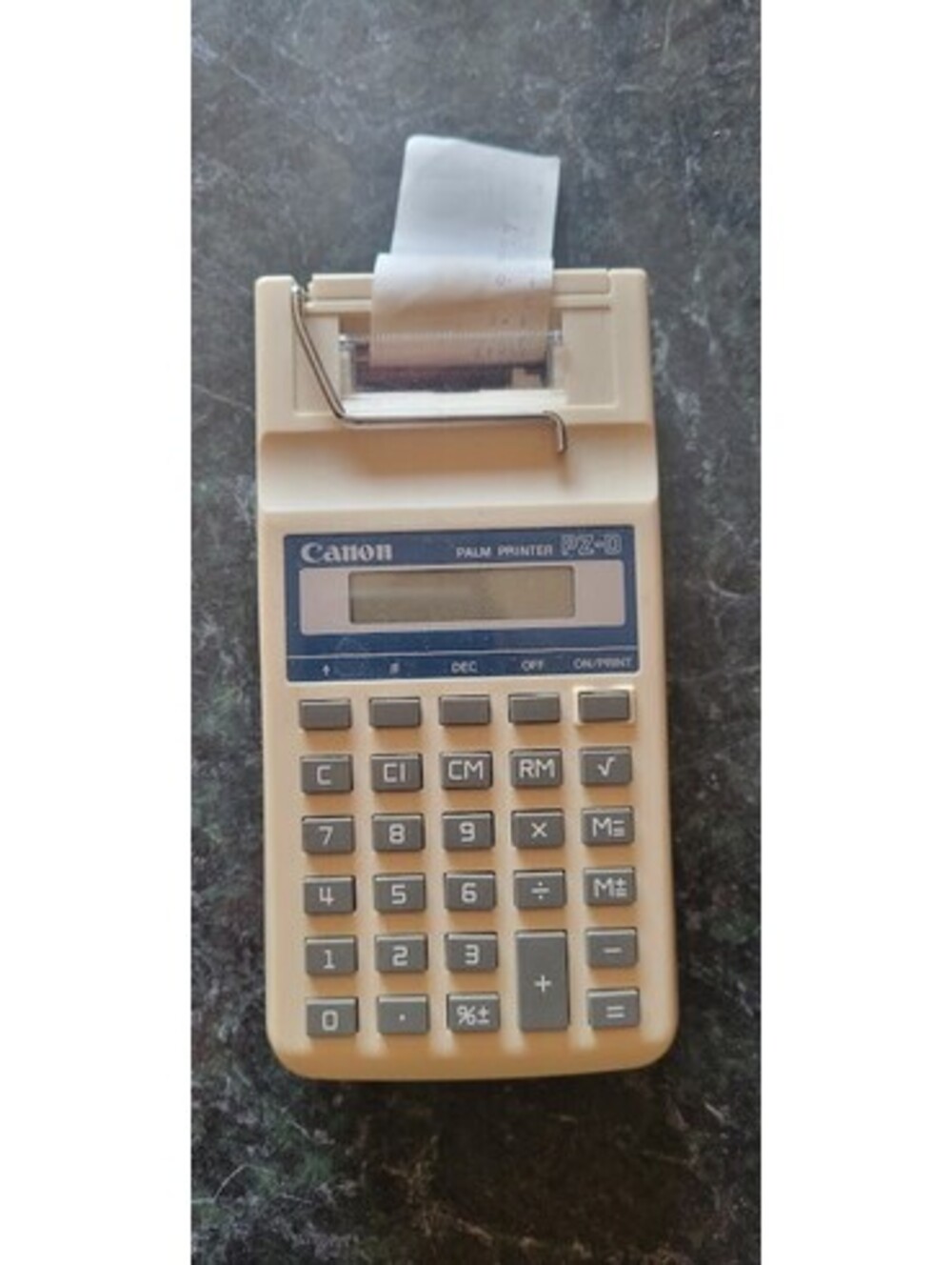 Vintage Canon PZ-D Palm Printer Calculator – Compact 1980s Printing Calculator